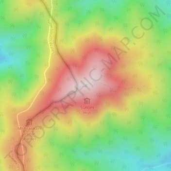 Mount Franklin topographic map, elevation, terrain