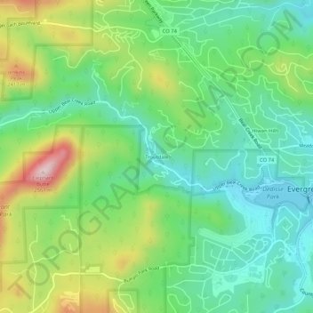 Troutdale topographic map, elevation, terrain