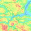 Randers topographic map, elevation, terrain