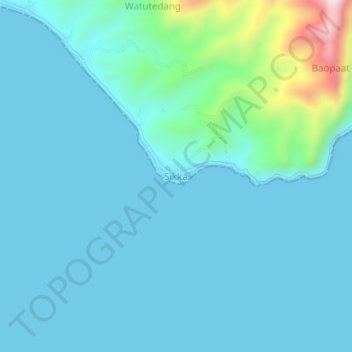 Sikka topographic map, elevation, terrain