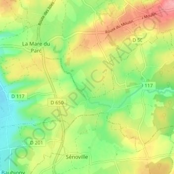 Durécu topographic map, elevation, terrain