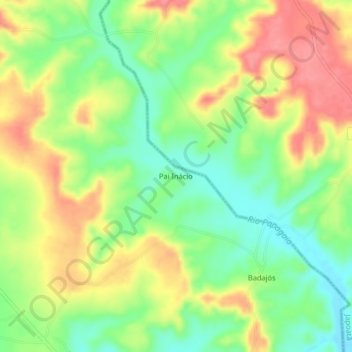 Pai Inácio topographic map, elevation, terrain