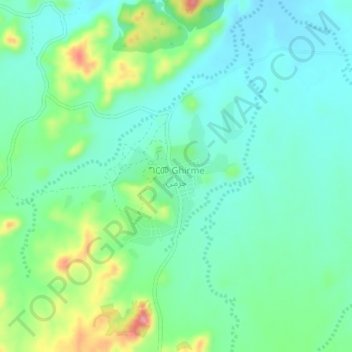 Ghirme topographic map, elevation, terrain
