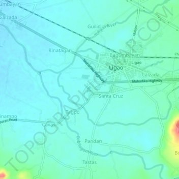 Tomolin topographic map, elevation, terrain