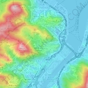Kau To topographic map, elevation, terrain