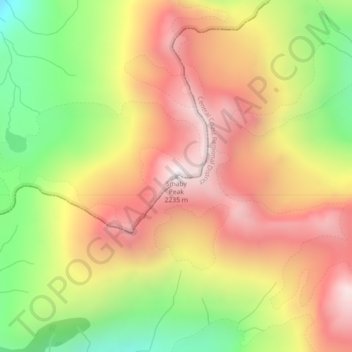 Smaby Peak topographic map, elevation, terrain