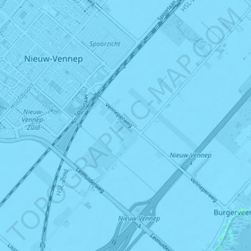 't Kabel topographic map, elevation, terrain