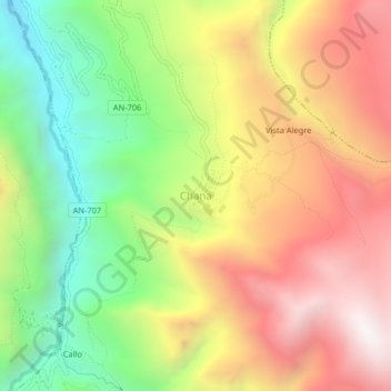 Chana topographic map, elevation, terrain
