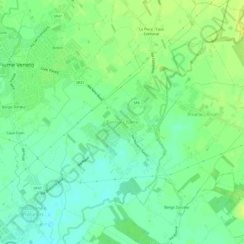 Bannia / Banìe topographic map, elevation, terrain
