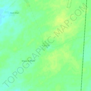 Kanwal topographic map, elevation, terrain