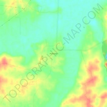 Holladay topographic map, elevation, terrain