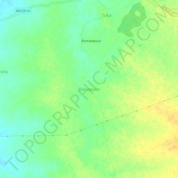 Banapura topographic map, elevation, terrain