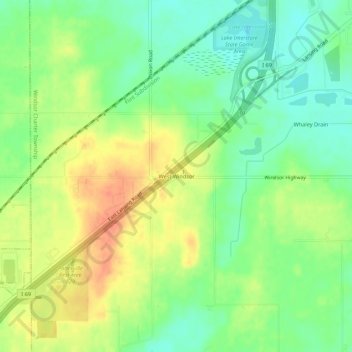 West Windsor topographic map, elevation, terrain