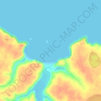 Seal Bay topographic map, elevation, terrain