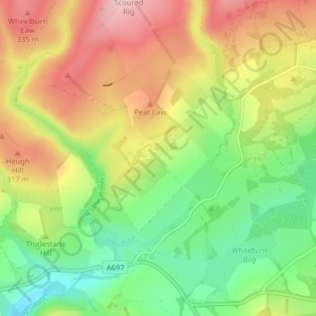 Blythe topographic map, elevation, terrain
