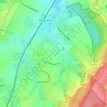Gourmette topographic map, elevation, terrain
