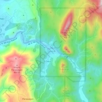 Wawa topographic map, elevation, terrain