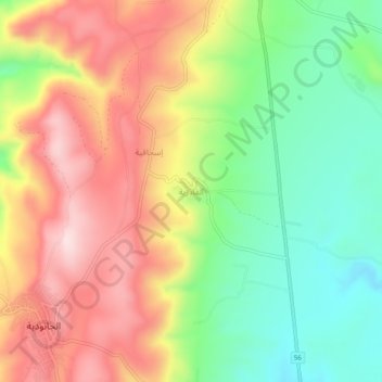 Al-Qaderiye topographic map, elevation, terrain