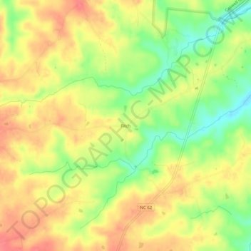 Fitch topographic map, elevation, terrain