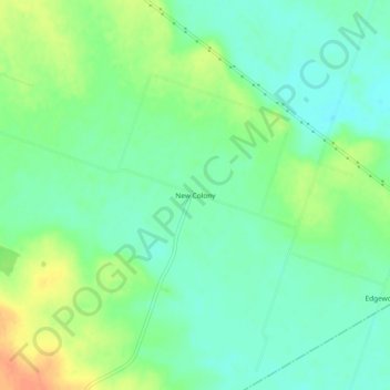 New Colony topographic map, elevation, terrain
