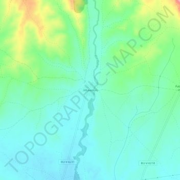 Villavedón topographic map, elevation, terrain