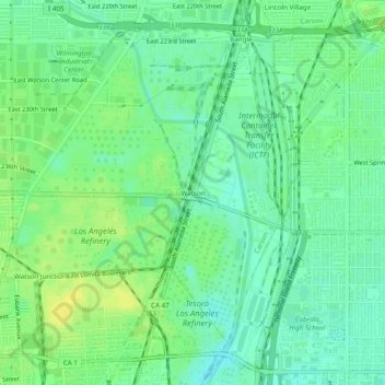 Watson topographic map, elevation, terrain