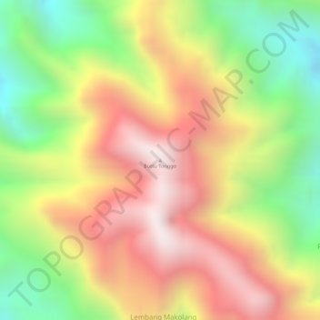 Buttu Tonggo topographic map, elevation, terrain