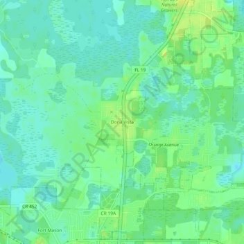 Dona Vista topographic map, elevation, terrain