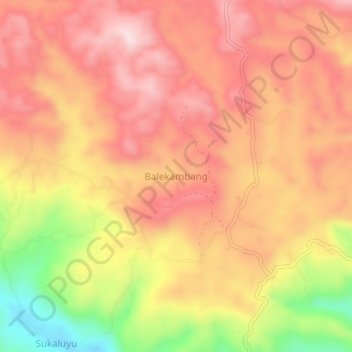 Balekambang topographic map, elevation, terrain