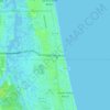 South Jax Beach topographic map, elevation, terrain