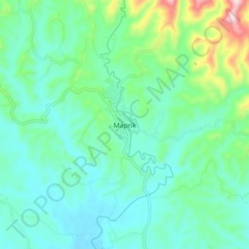 Maprik topographic map, elevation, terrain