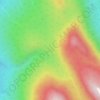 Rocky Mountains topographic map, elevation, terrain
