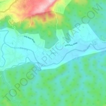 Datt topographic map, elevation, terrain