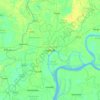 Narsingdi topographic map, elevation, terrain