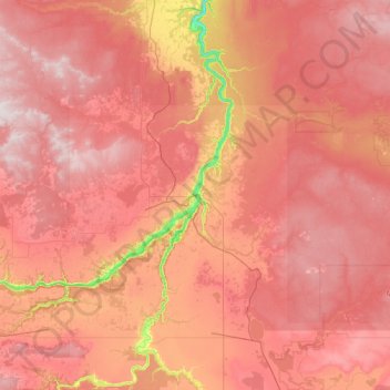 Peace River (town) topographic map, elevation, terrain