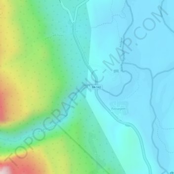 Donana topographic map, elevation, terrain