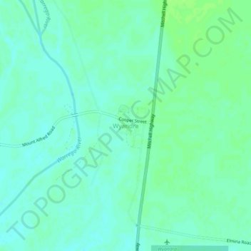 Wyandra topographic map, elevation, terrain
