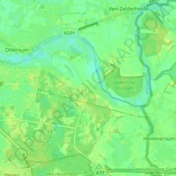De Looi topographic map, elevation, terrain