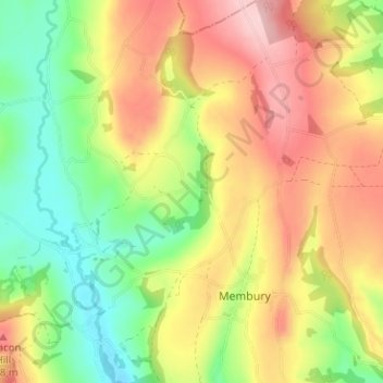 Furley topographic map, elevation, terrain