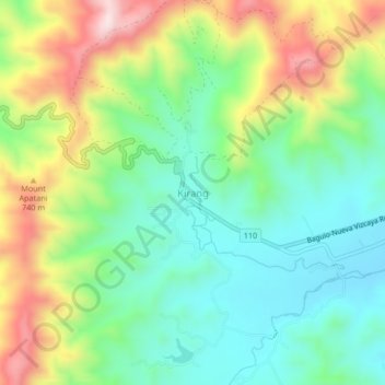 Kirang topographic map, elevation, terrain
