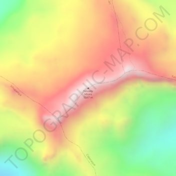 Nevado Mismi topographic map, elevation, terrain