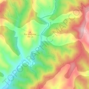 Santa Ren topographic map, elevation, terrain