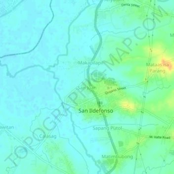 San Juan topographic map, elevation, terrain