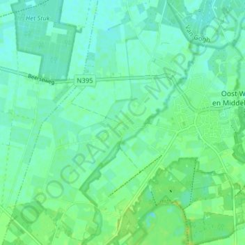 Huygevoort topographic map, elevation, terrain