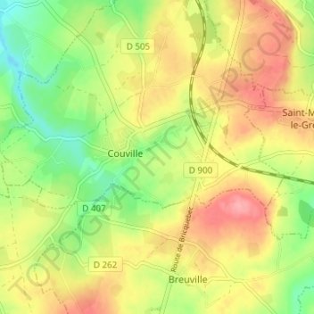 La Perrelle topographic map, elevation, terrain