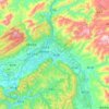 Guangyuan topographic map, elevation, terrain