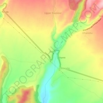 Rait topographic map, elevation, terrain