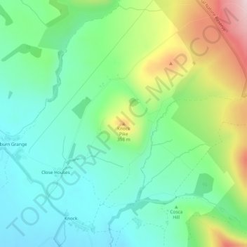 Knock Pike topographic map, elevation, terrain