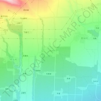 三坑村 topographic map, elevation, terrain