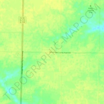 Denver topographic map, elevation, terrain